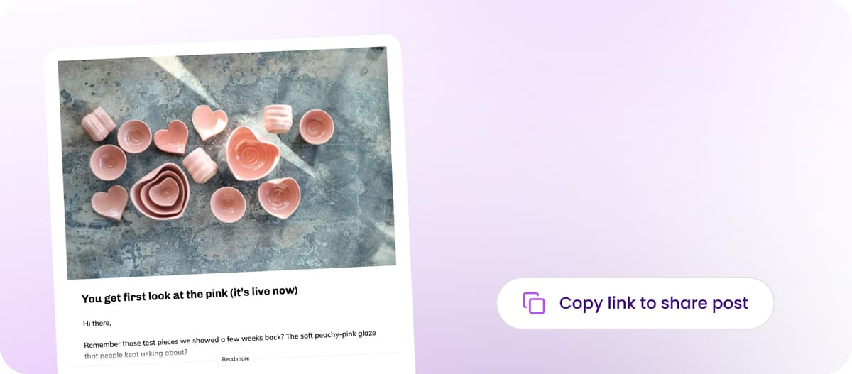 Copy shareable link to your post