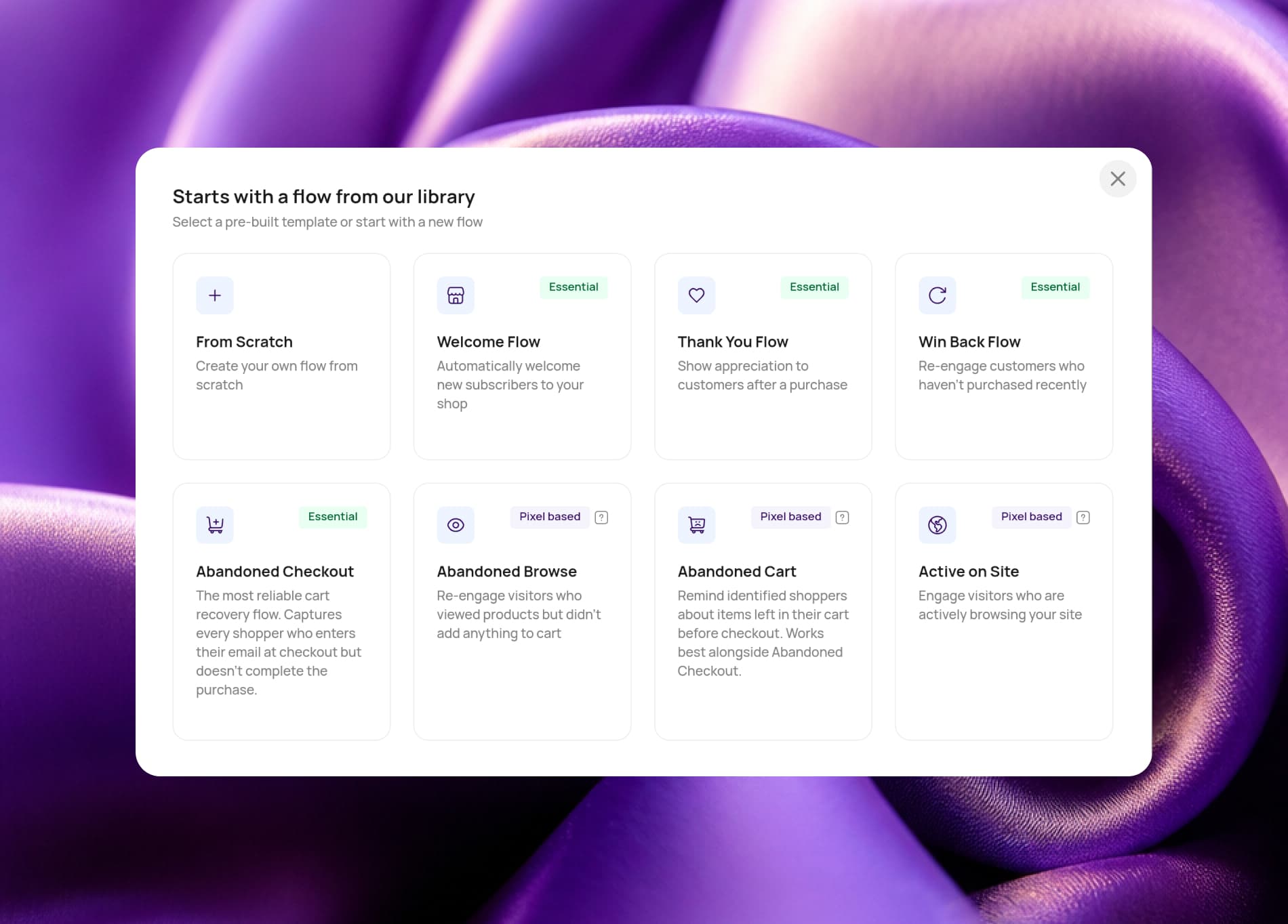 Pre-built flow templates in Spoks