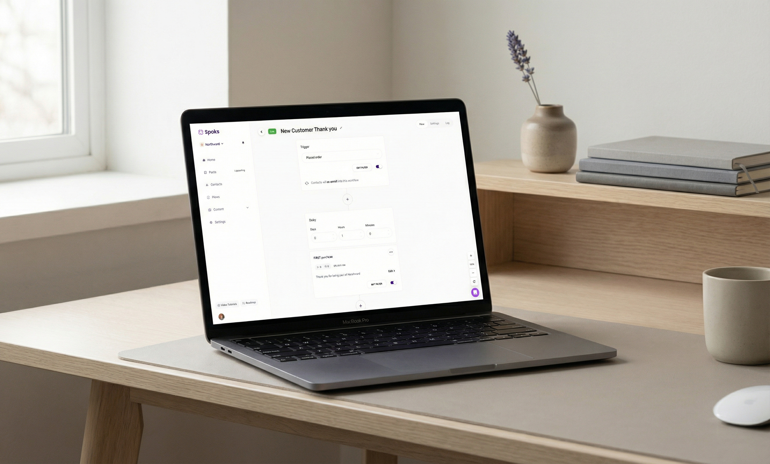Spoks flow builder for Shopify email automation